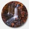 Designart - Waterfall in Hancock Gorge' Landscape Metal Circle Wall Art